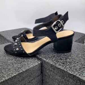 Simply Vera Vera Wang Shoes Women 6M Heels Black Studded Suede Sandals